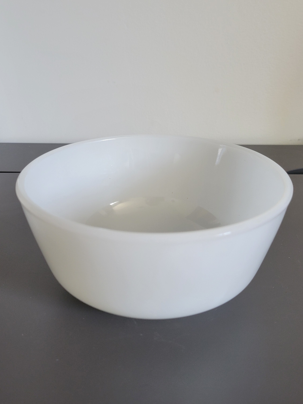 Anchor Hocking Fire King White Milk Glass Serving Bowl 8